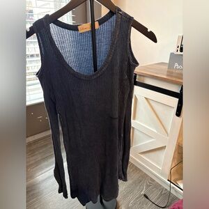 Allison Joy Navy Ribbed Knit Top